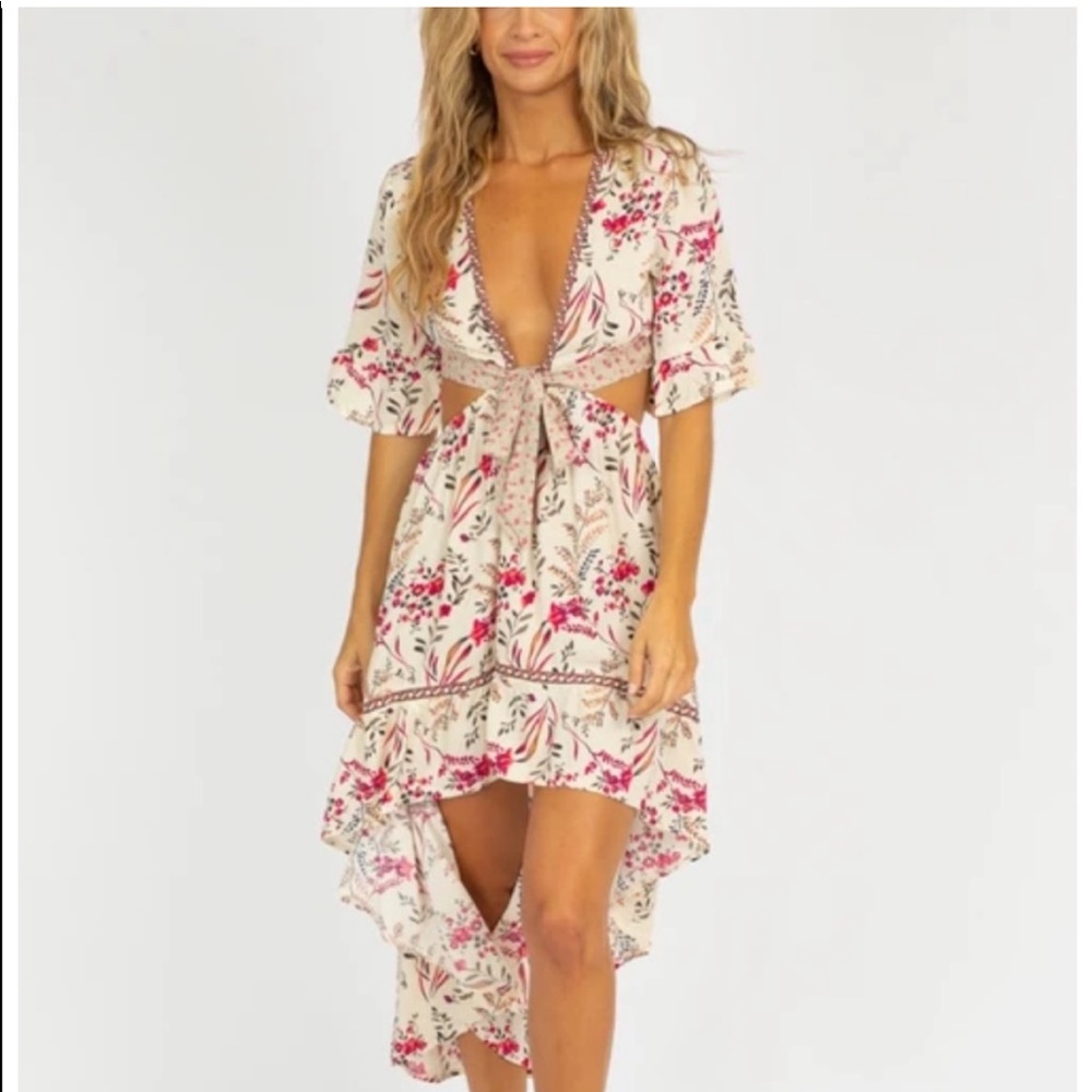 L’Abeye Floral High Low Dress